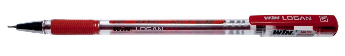 Ручка масляна WIN (LOGAN), чорнила червоні